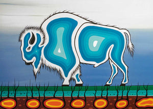 Buffalo Strength magnet by artist Jeffrey Red George