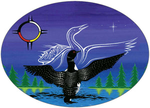 Dancing Loon Sticker