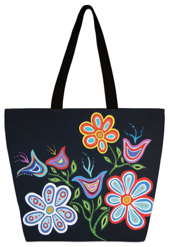 Happy Flower tote bag by artist Patrick Hunter